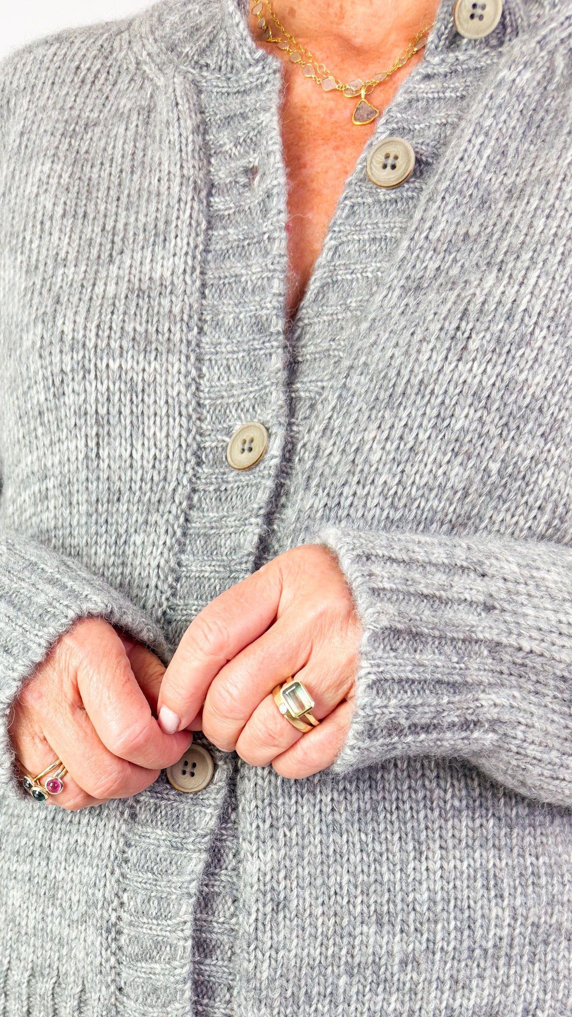 MJ Watson 658 Cardigan Grey
