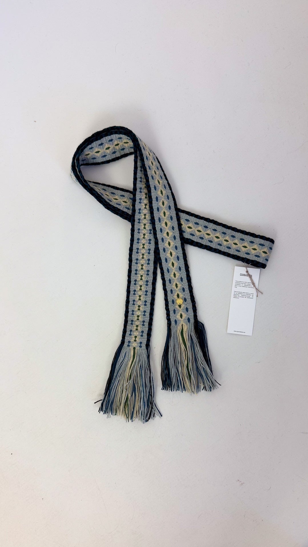 Guanabana 166 Belt Grey & Blue