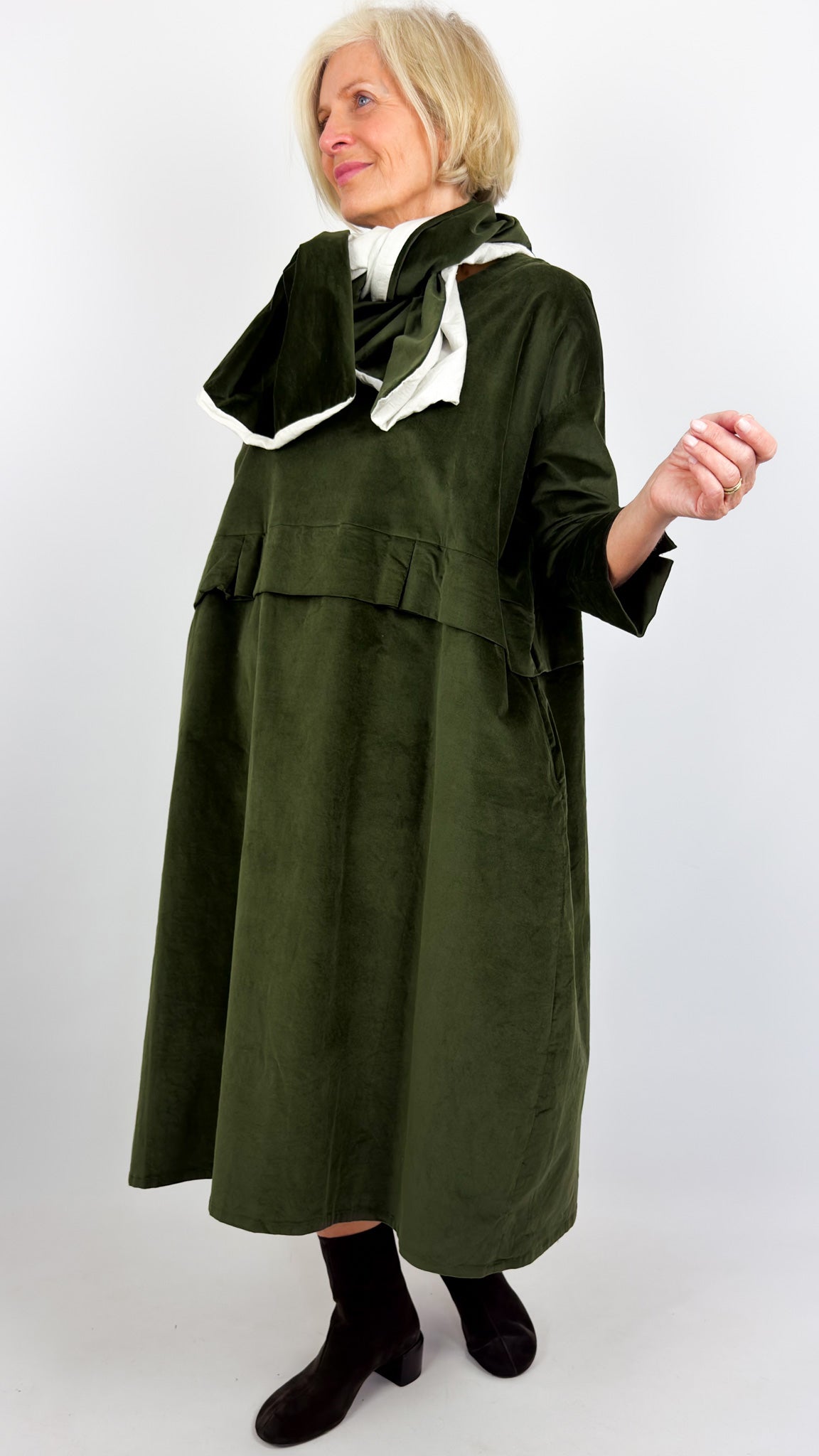 Barbara Lang CARL XXX Scarf Green/Ecru