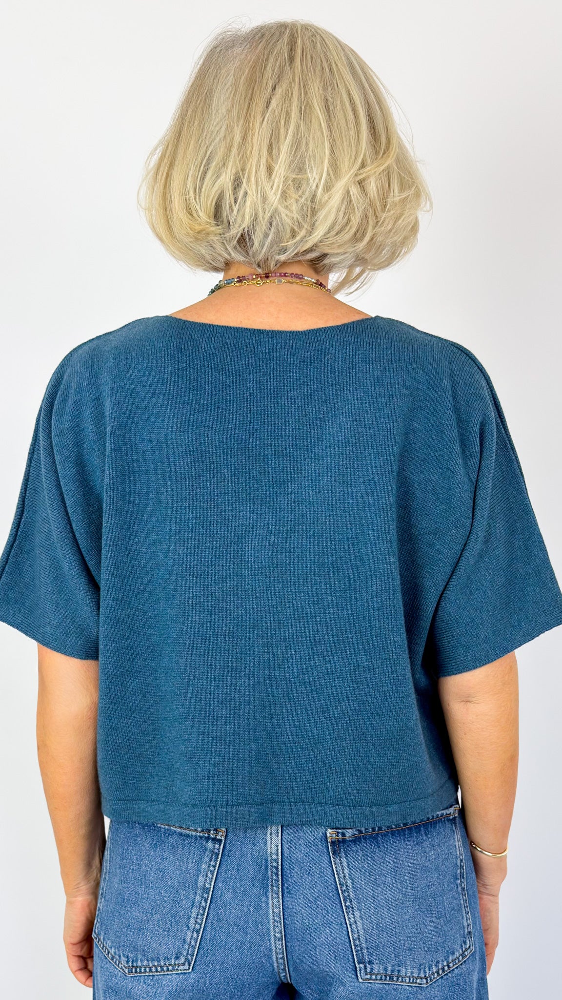 Cordelia James Nano Mix Cardi Teal