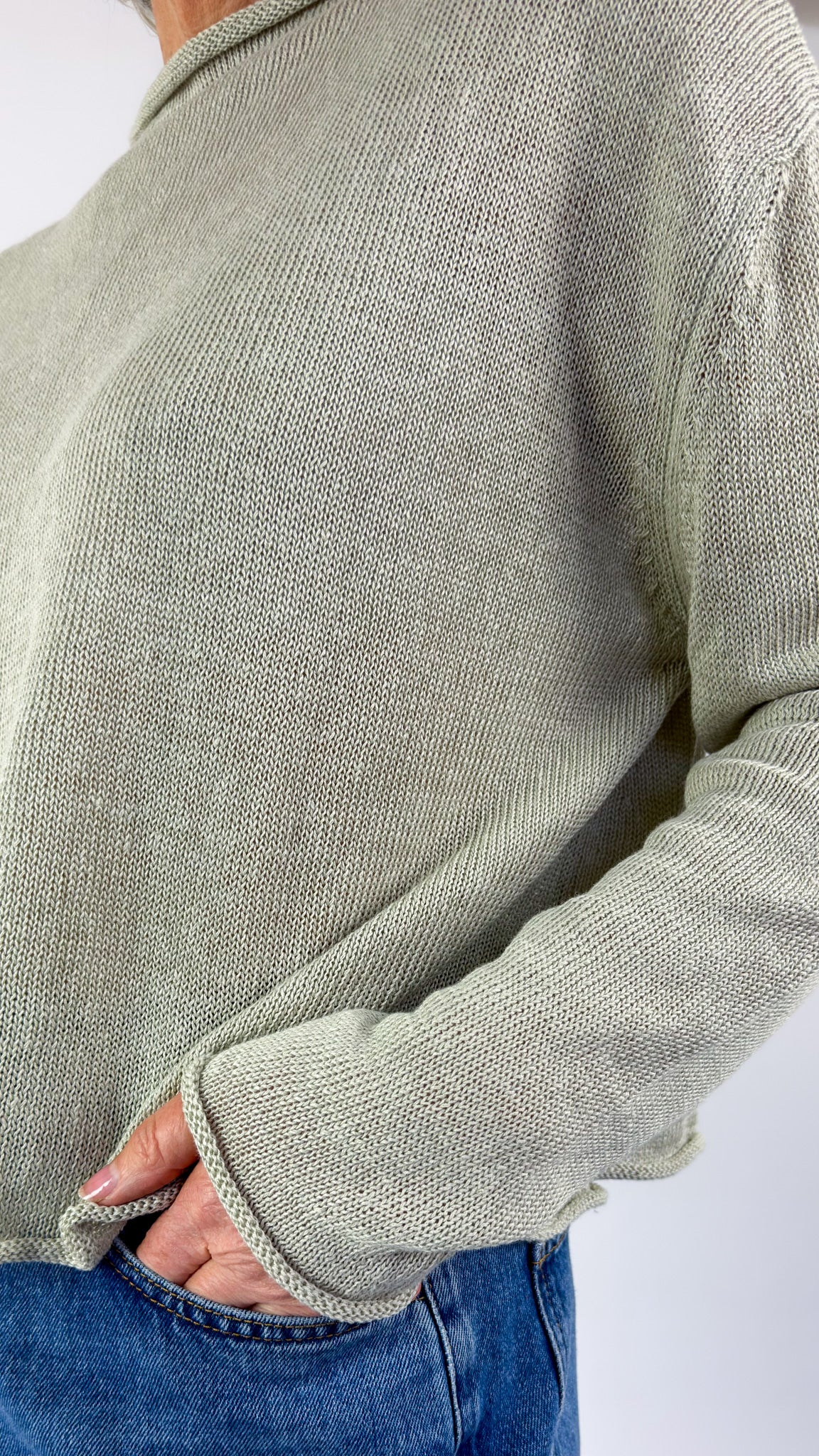 Cordelia James Pea Linen Jumper Pebble
