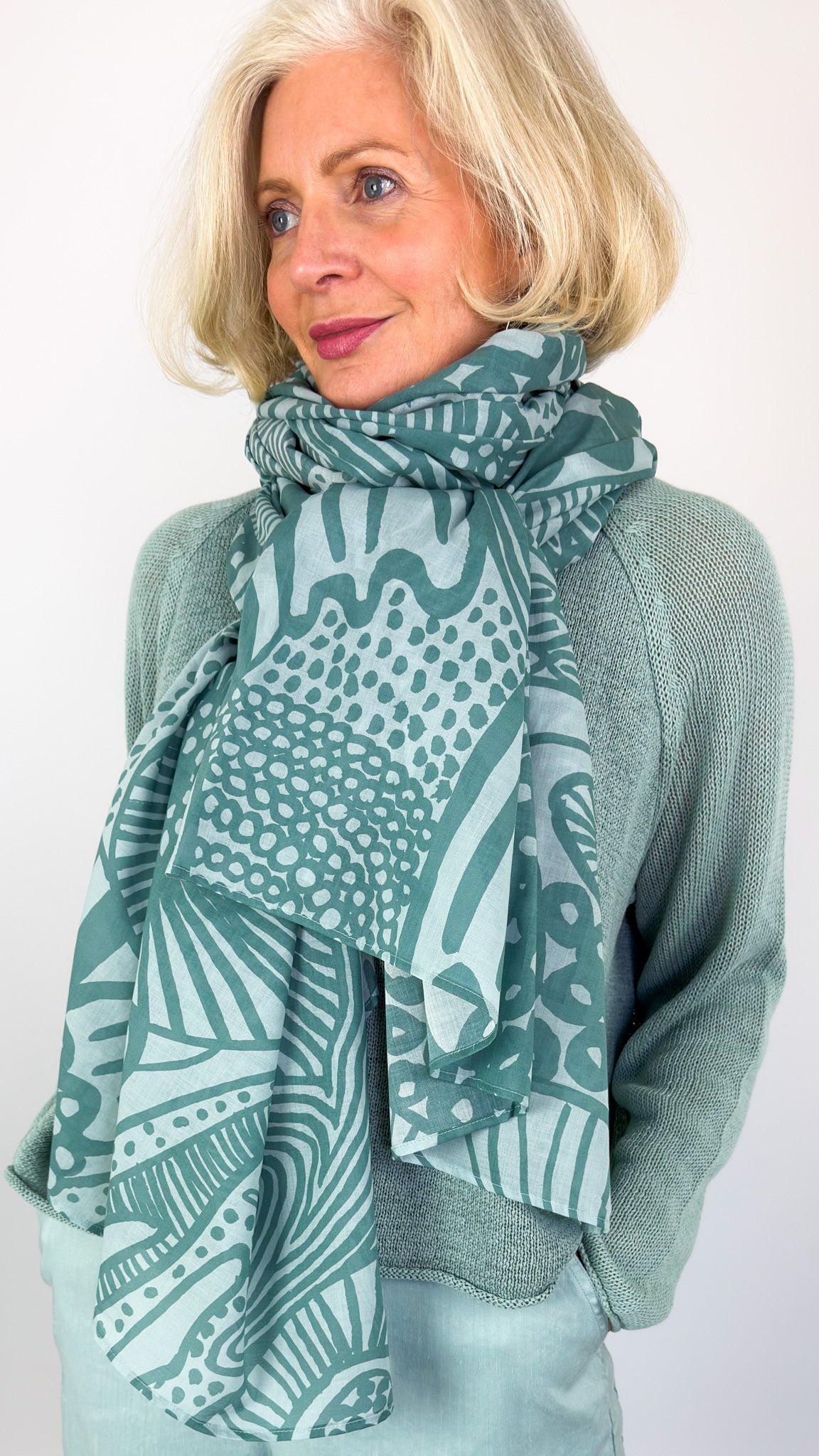 Rundholz Black Label 1408 Scarf Grass Print