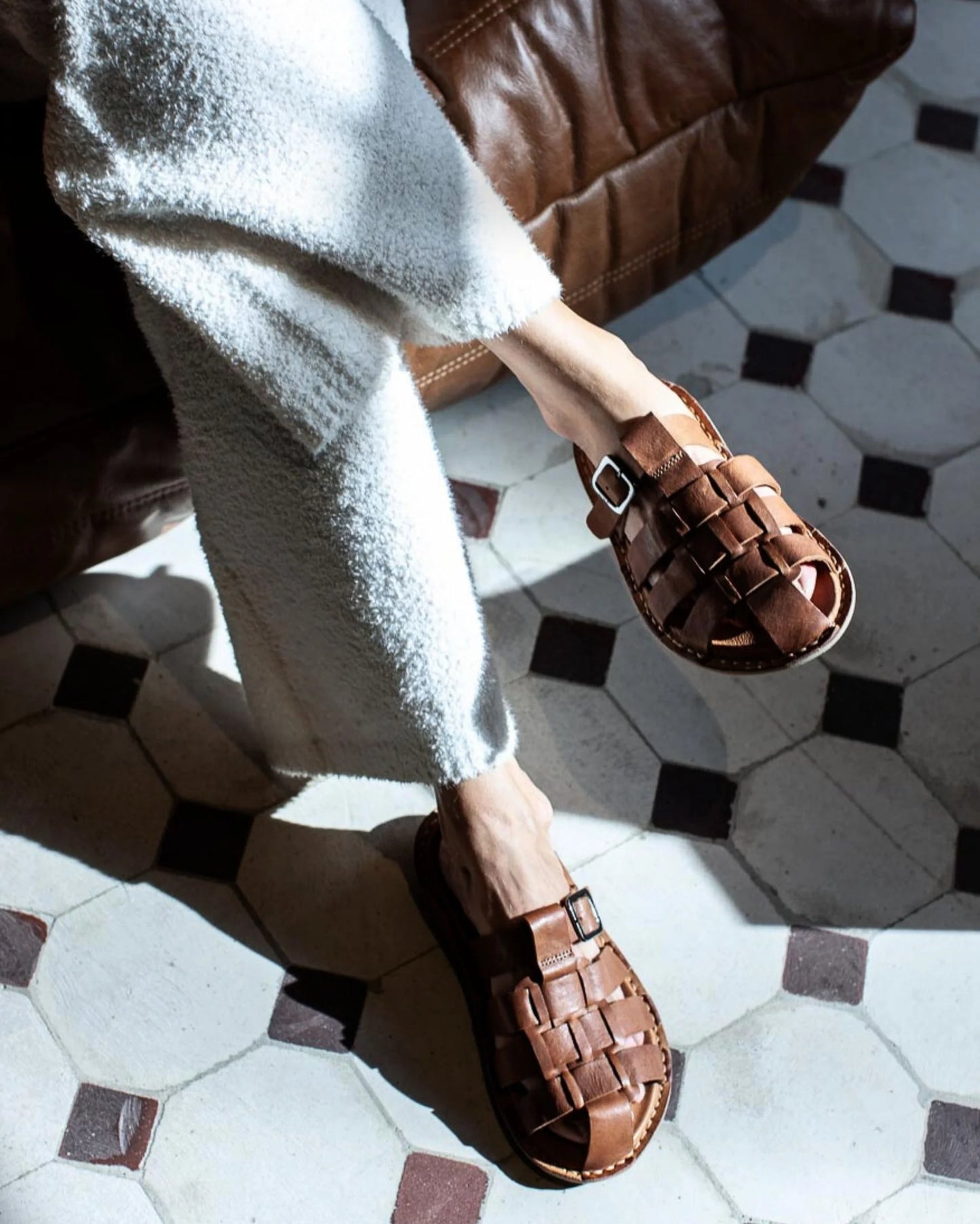 VIBAe Amalfi Sandals Cognac