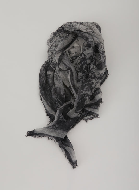 Pas De Calais 0661 Travel Print Scarf Charcoal PRE-ORDER