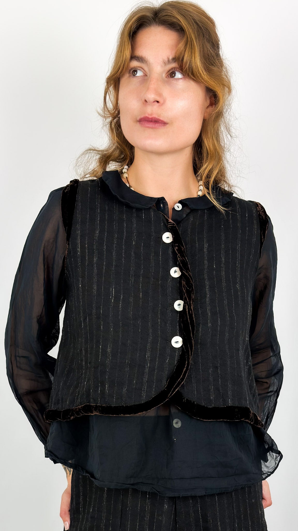 Sula Buttoned Waistcoat Black