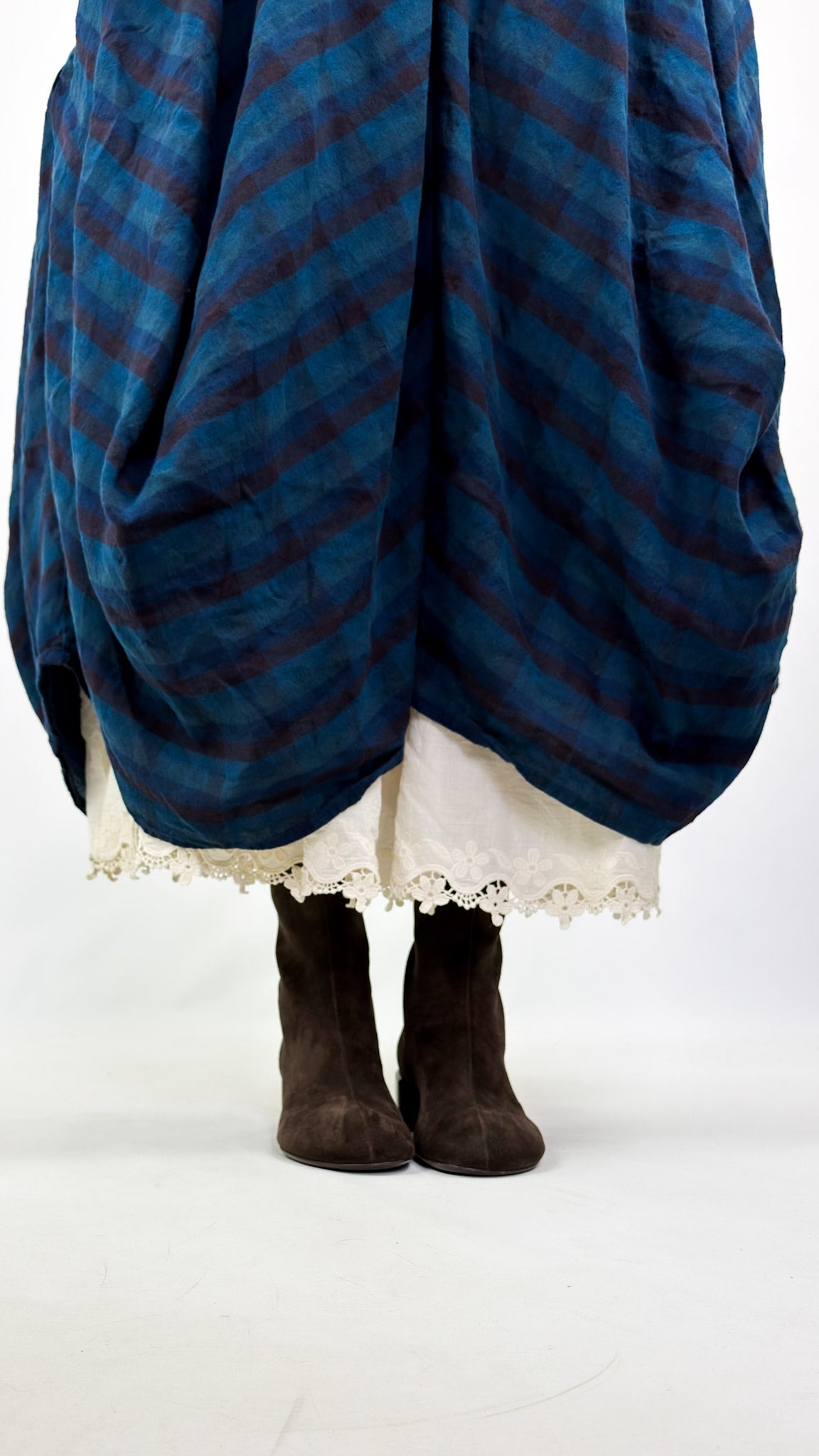 Ewa I Walla Kyra Dress Blue Check