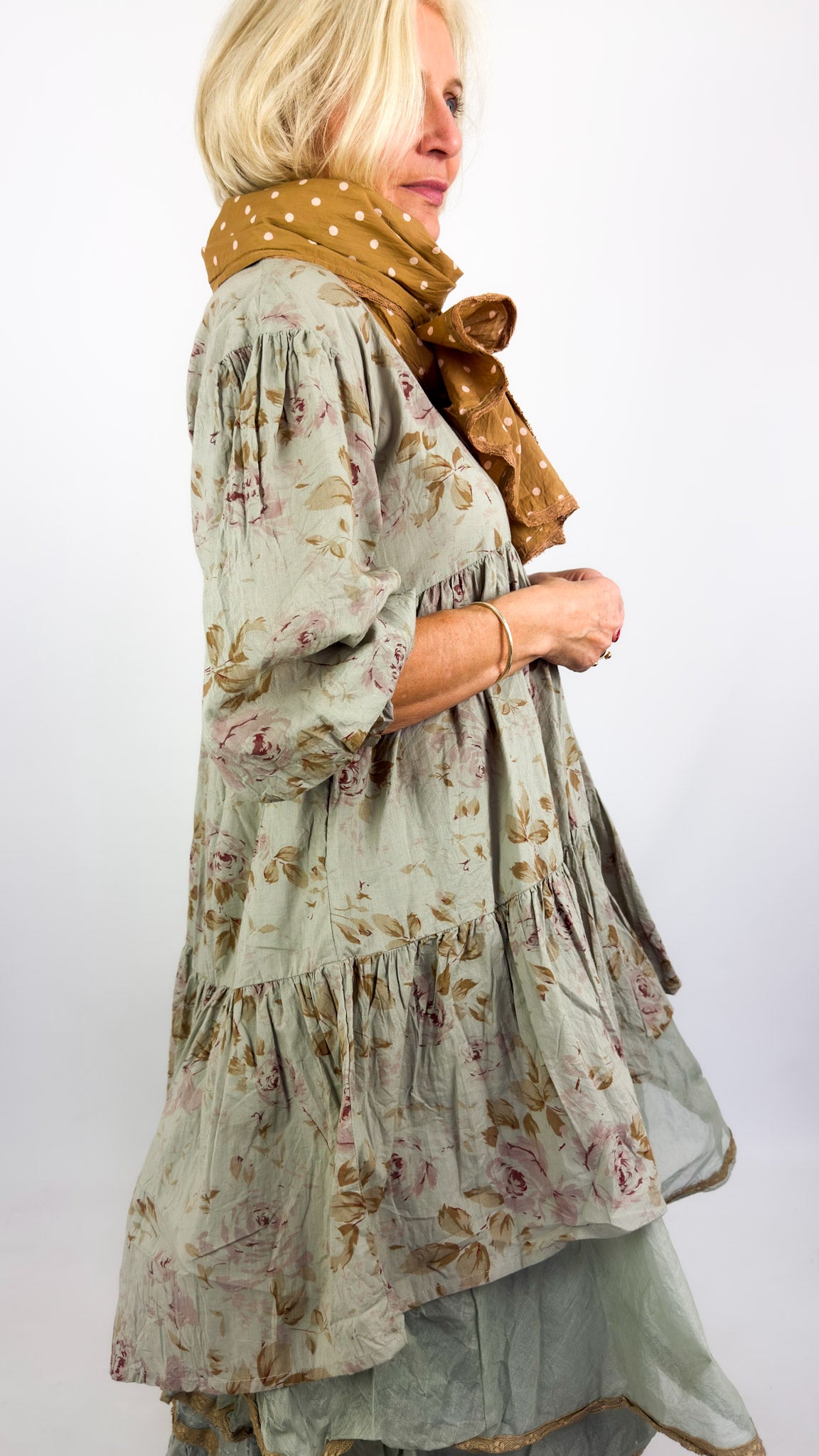 Les Ours Nana Blouse Sage Flowers