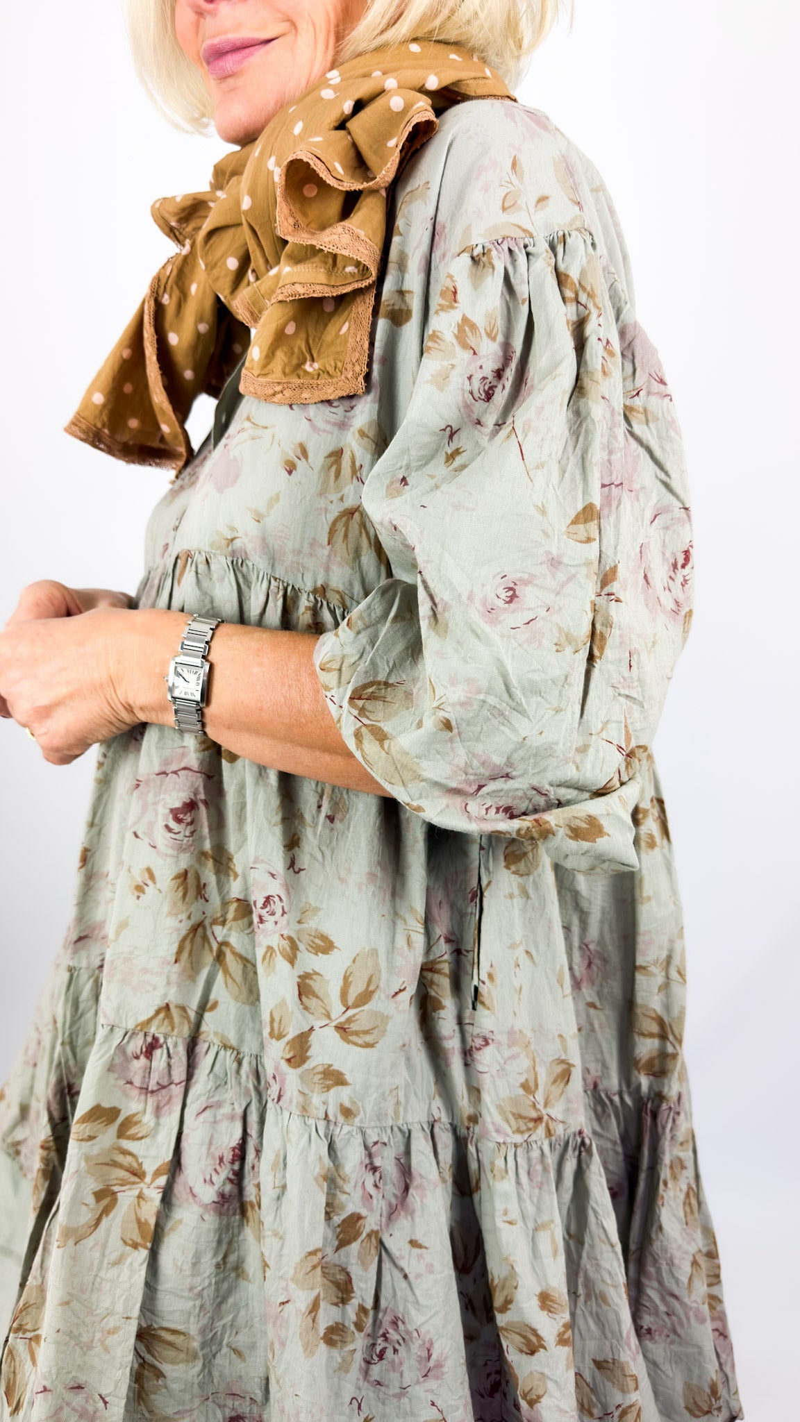 Les Ours Nana Blouse Sage Flowers