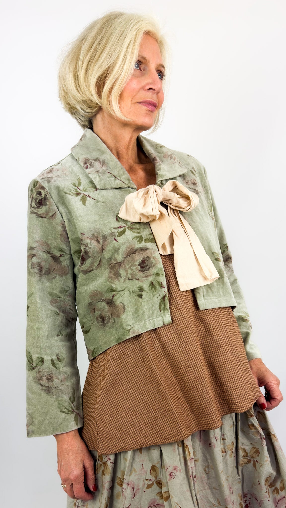 Les Ours Enoa Jacket Sage Flowers