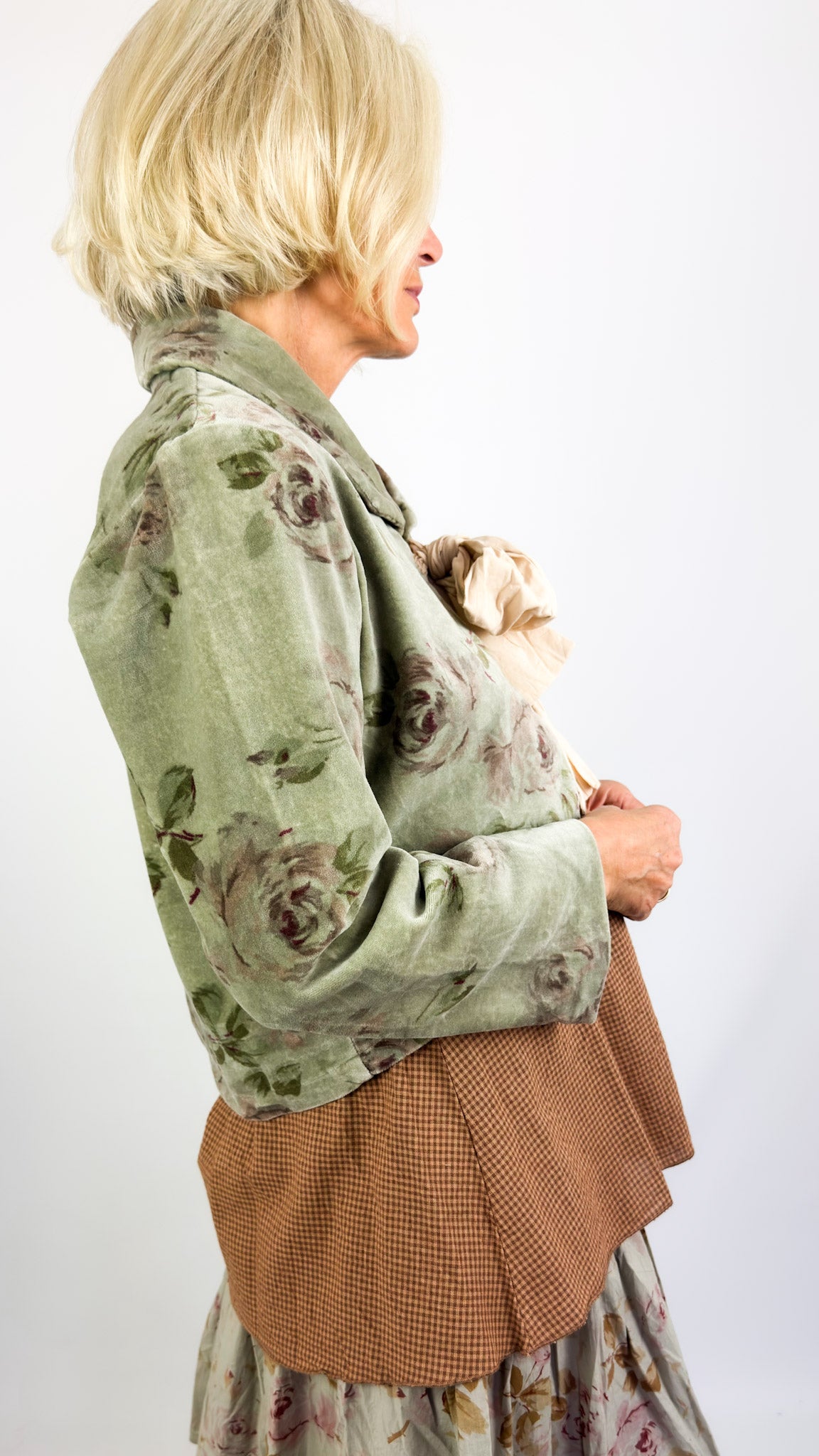 Les Ours Enoa Jacket Sage Flowers
