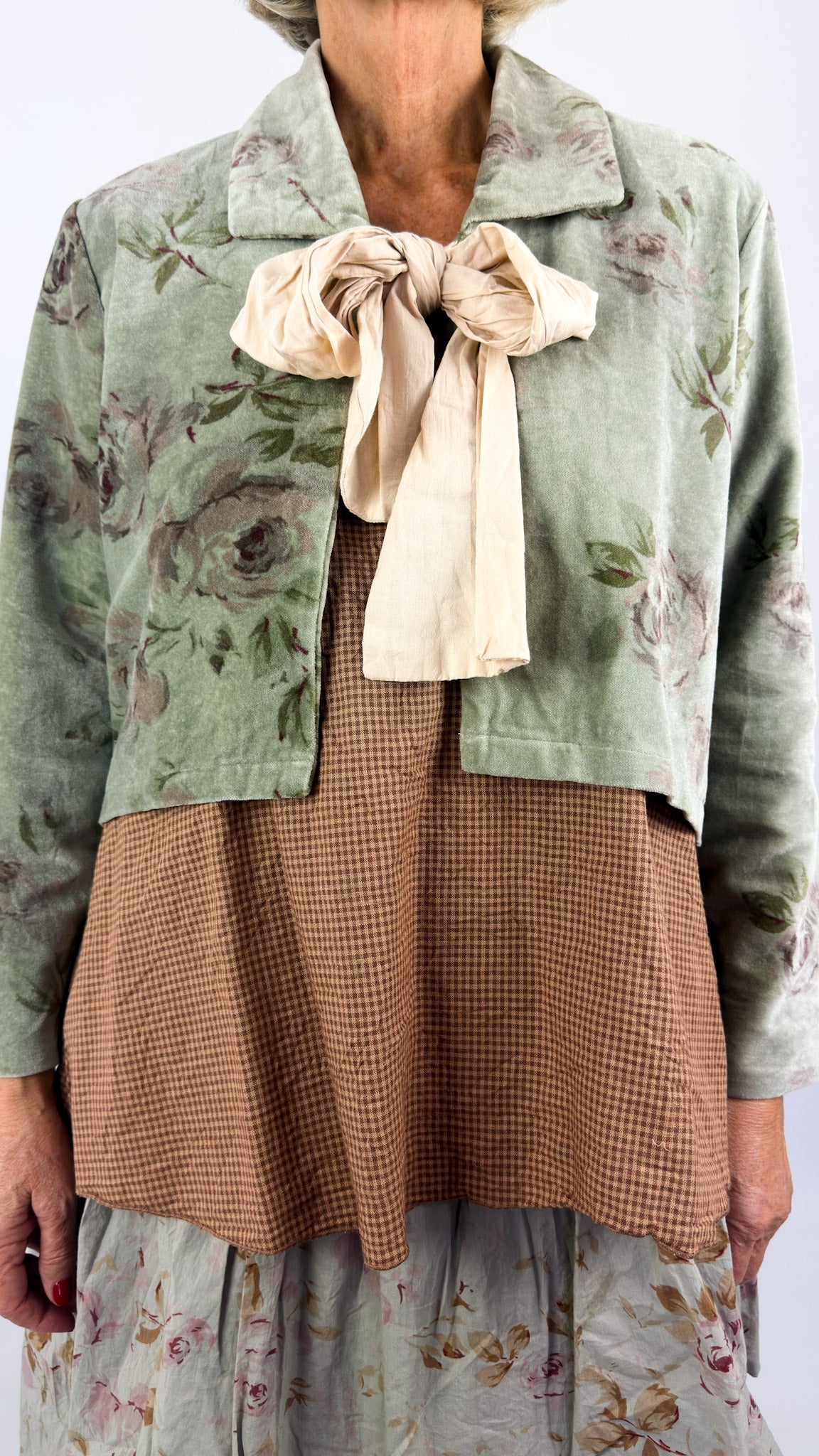 Les Ours Enoa Jacket Sage Flowers