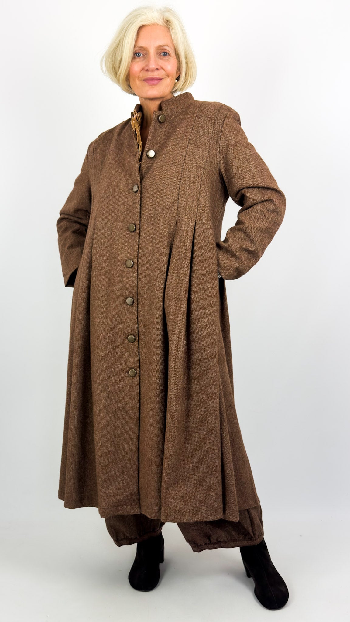 Les Ours Mae Coat Chevron