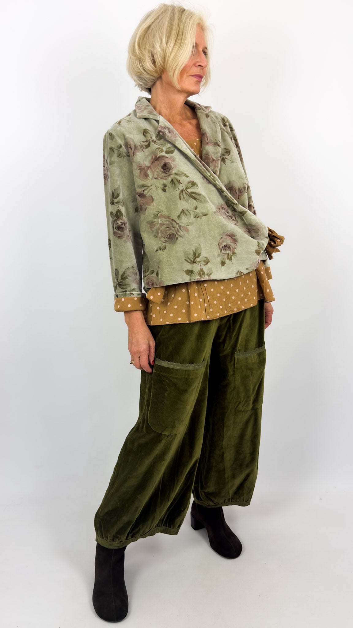 Les Ours Vavea Jacket Sage Flowers