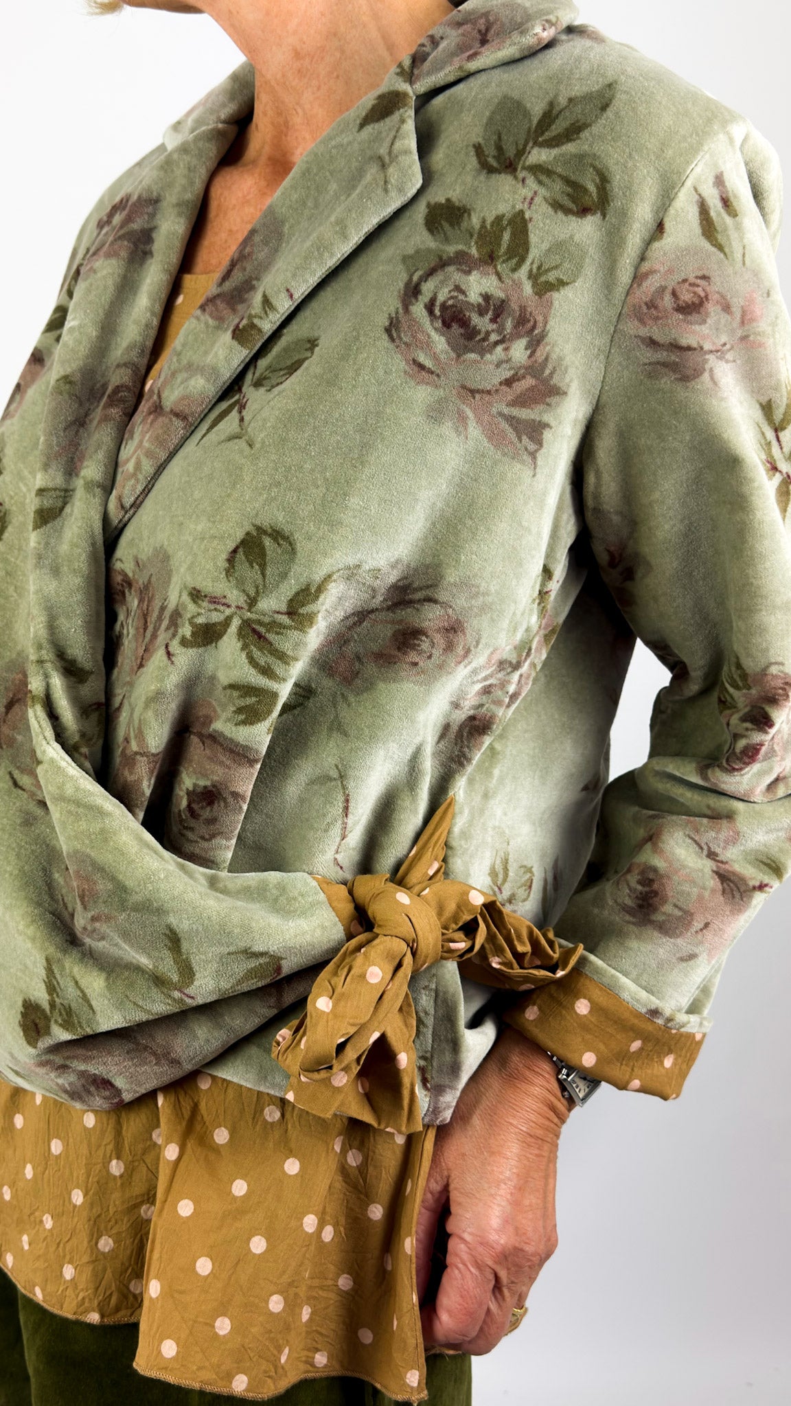 Les Ours Vavea Jacket Sage Flowers