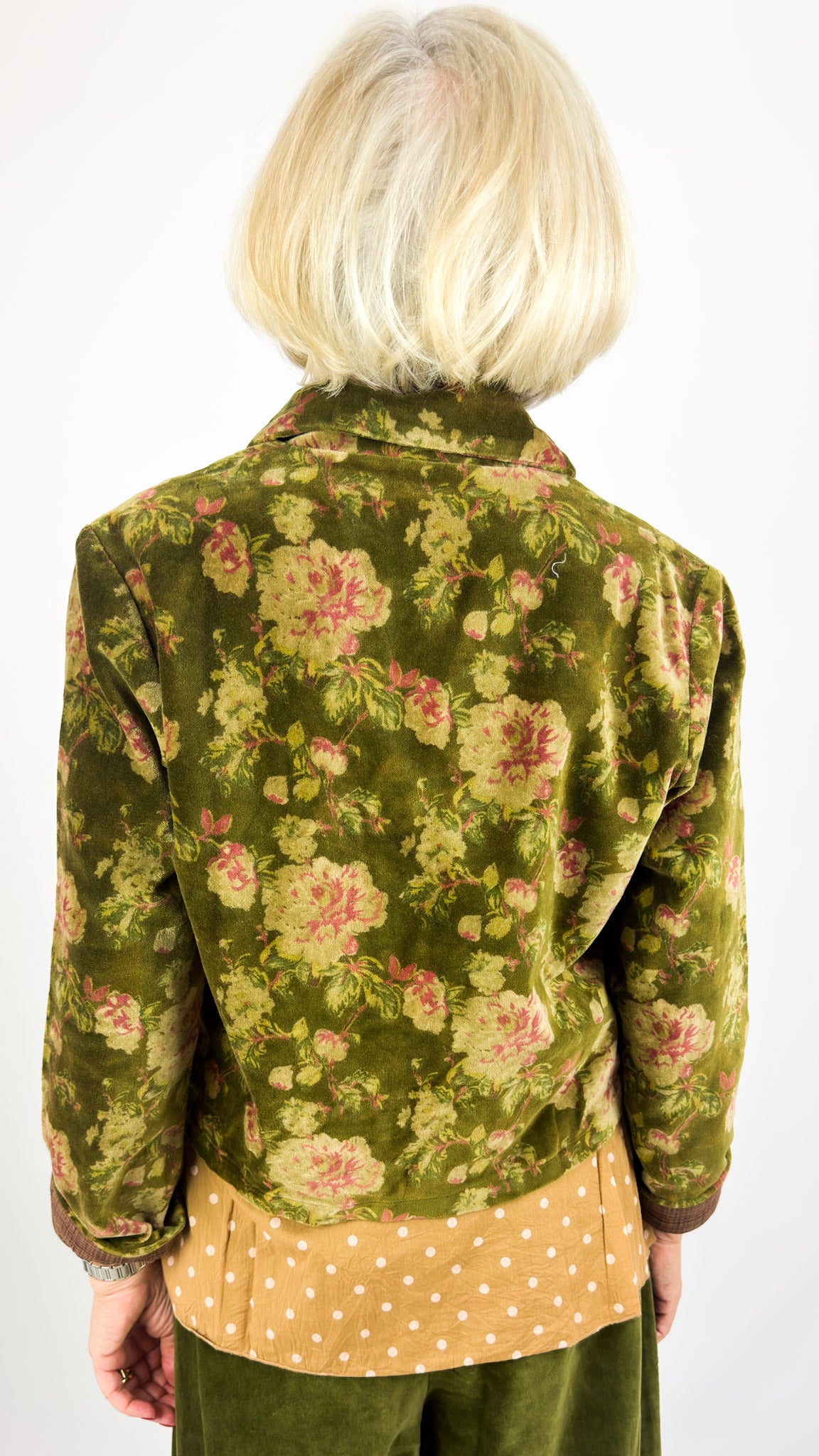 Les Ours Enoa Jacket Green Flowers