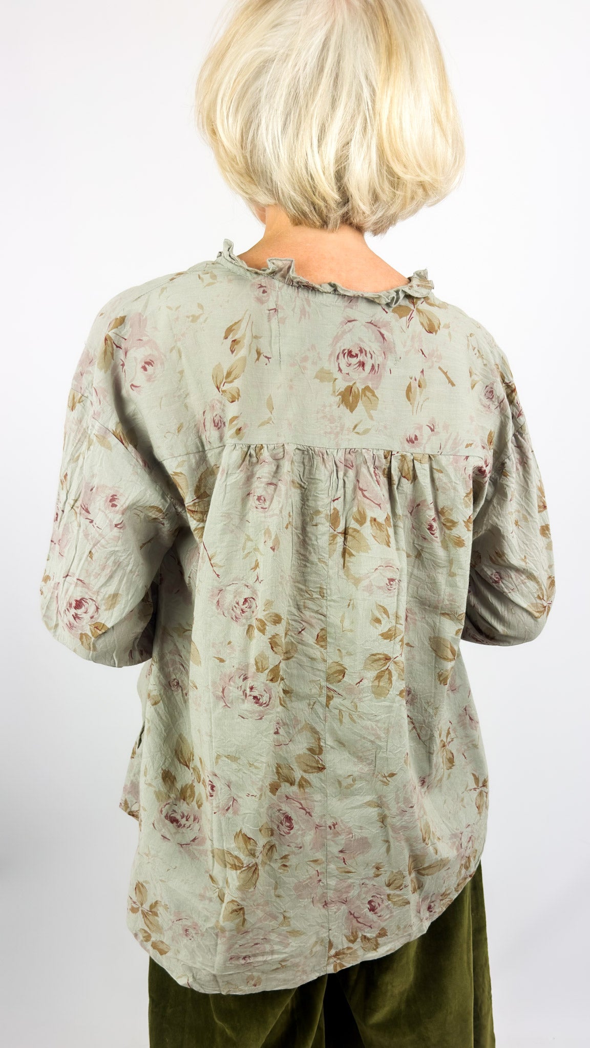 Les Ours Ari Blouse Sage Flowers