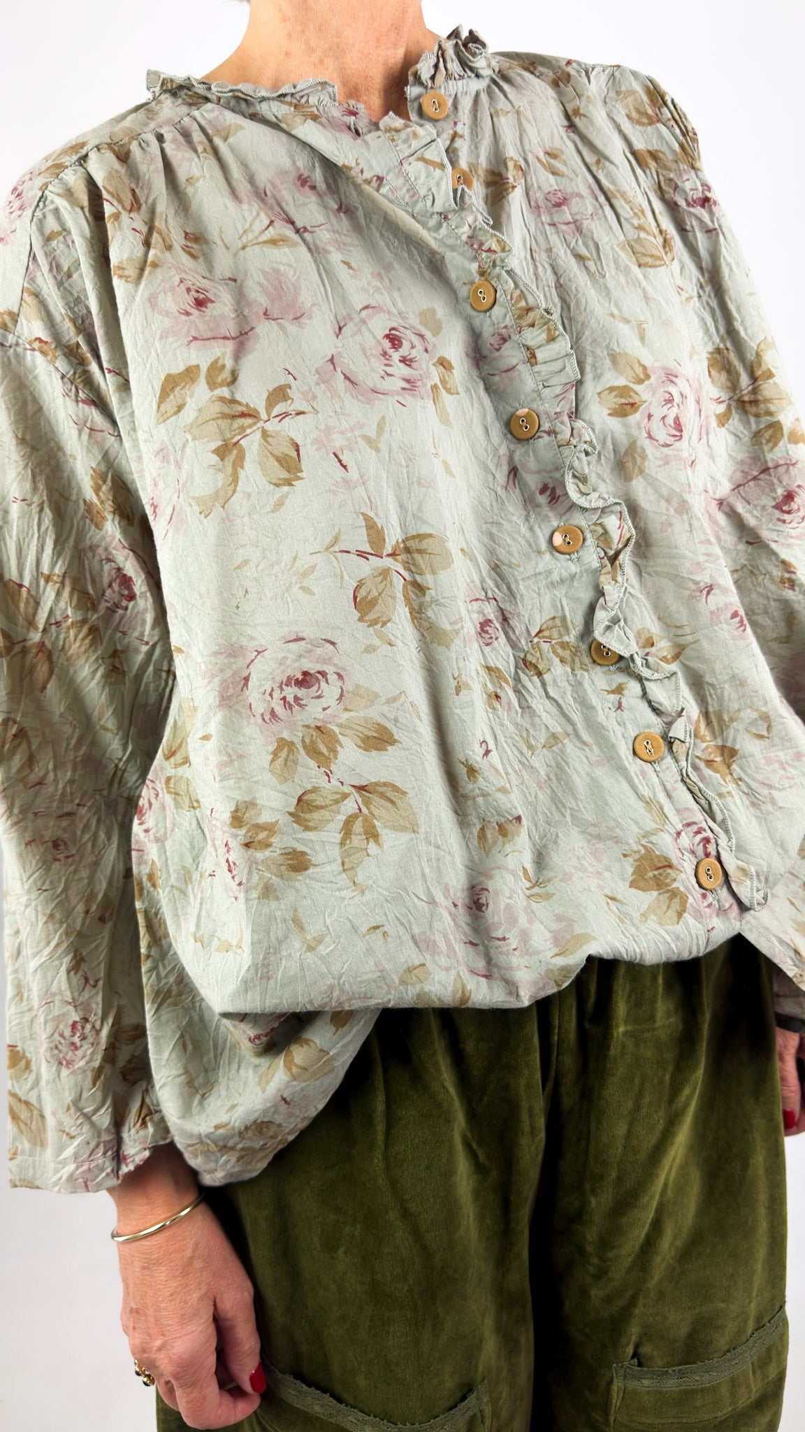 Les Ours Ari Blouse Sage Flowers