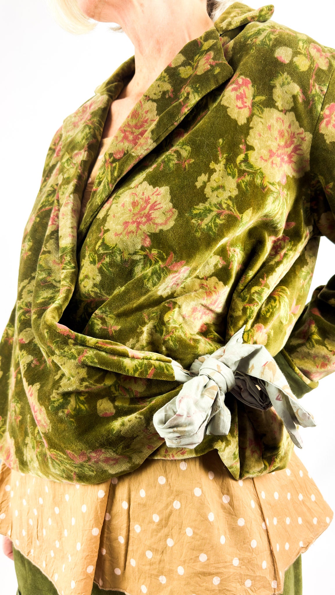 Les Ours Vavea Jacket Green Flowers