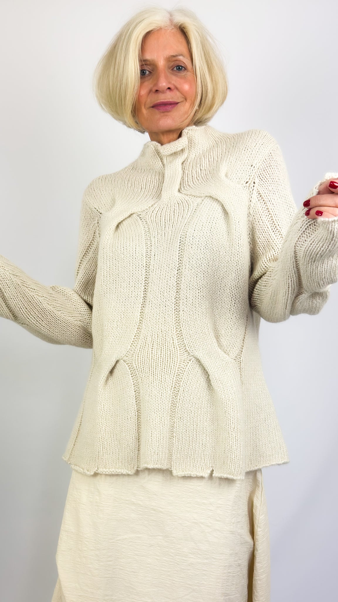 Rundholz DIP 0701 Jumper Ivory Melange