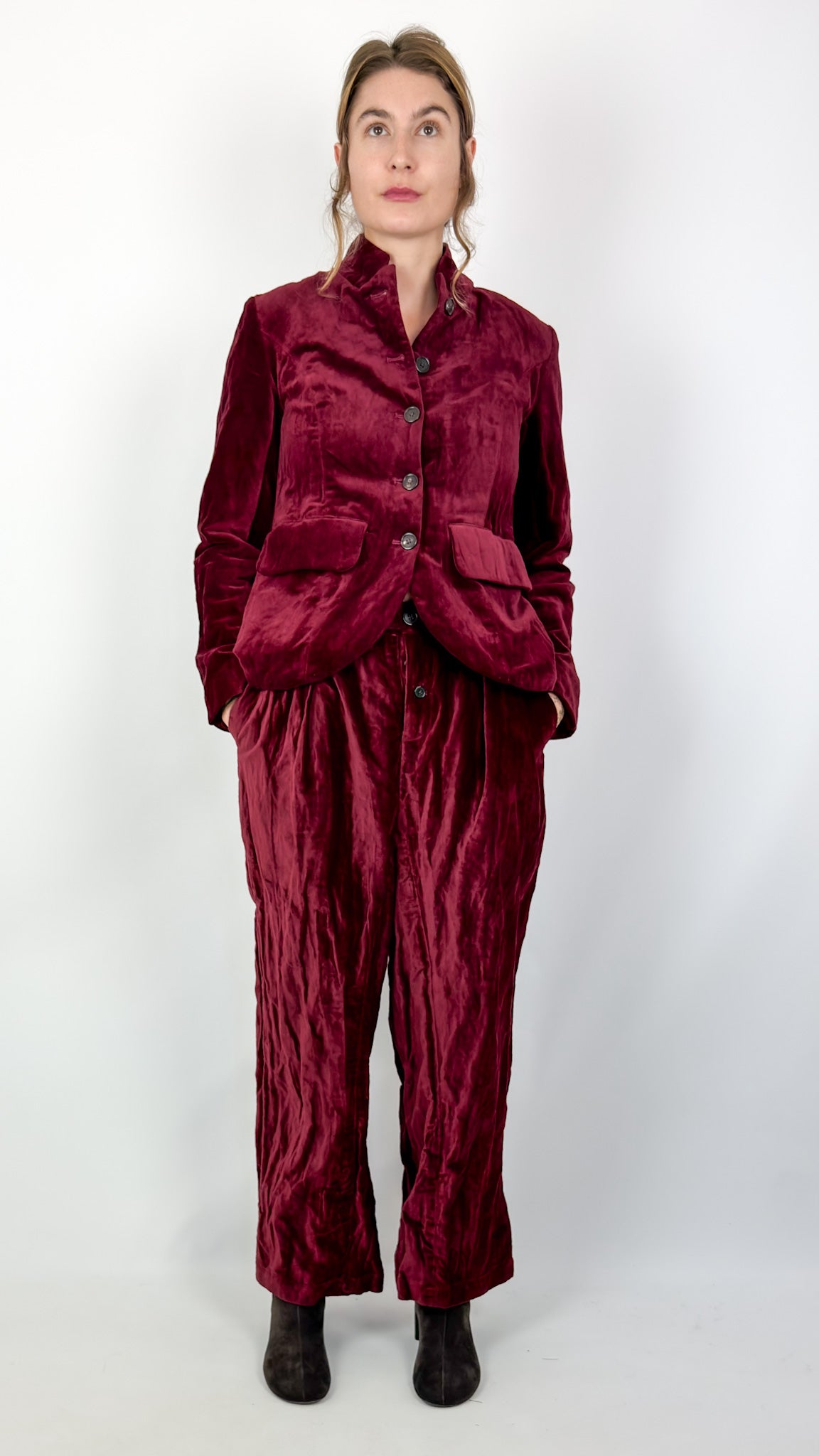 AM 8149 Pocket Trousers Red Velvet