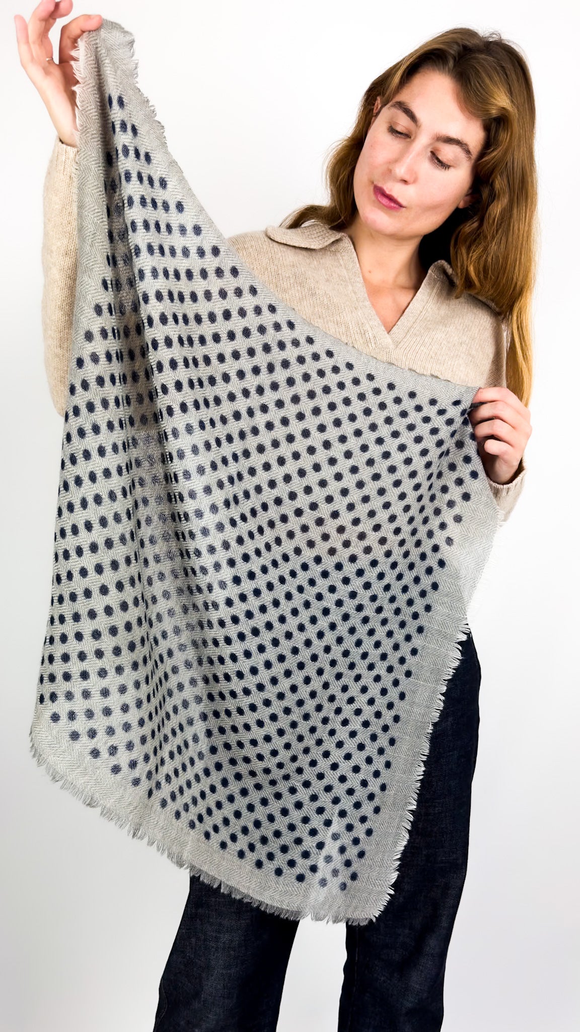 Jo Edwards Polka Square Scarf