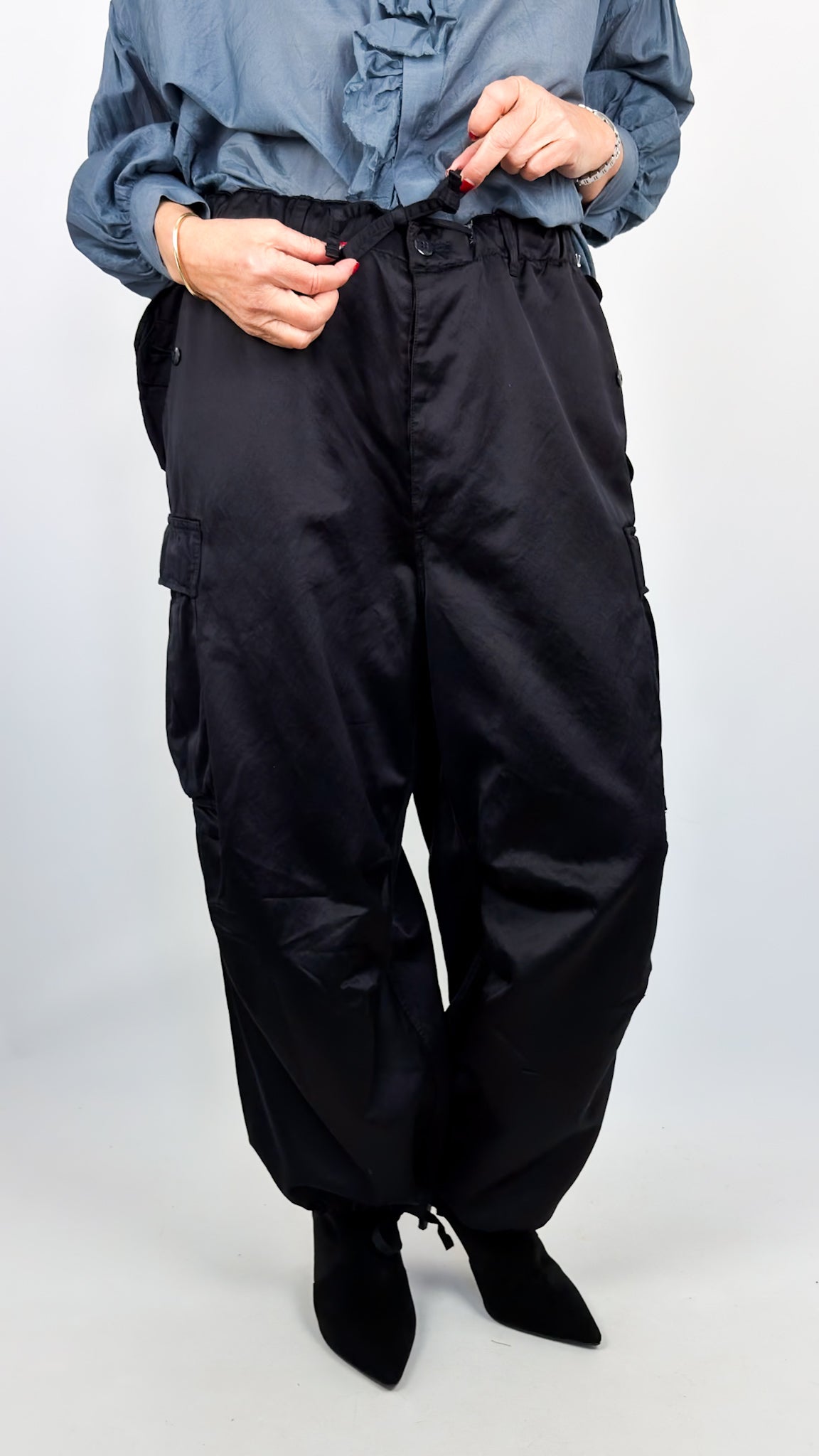 Toujours Baggy Trousers Navy