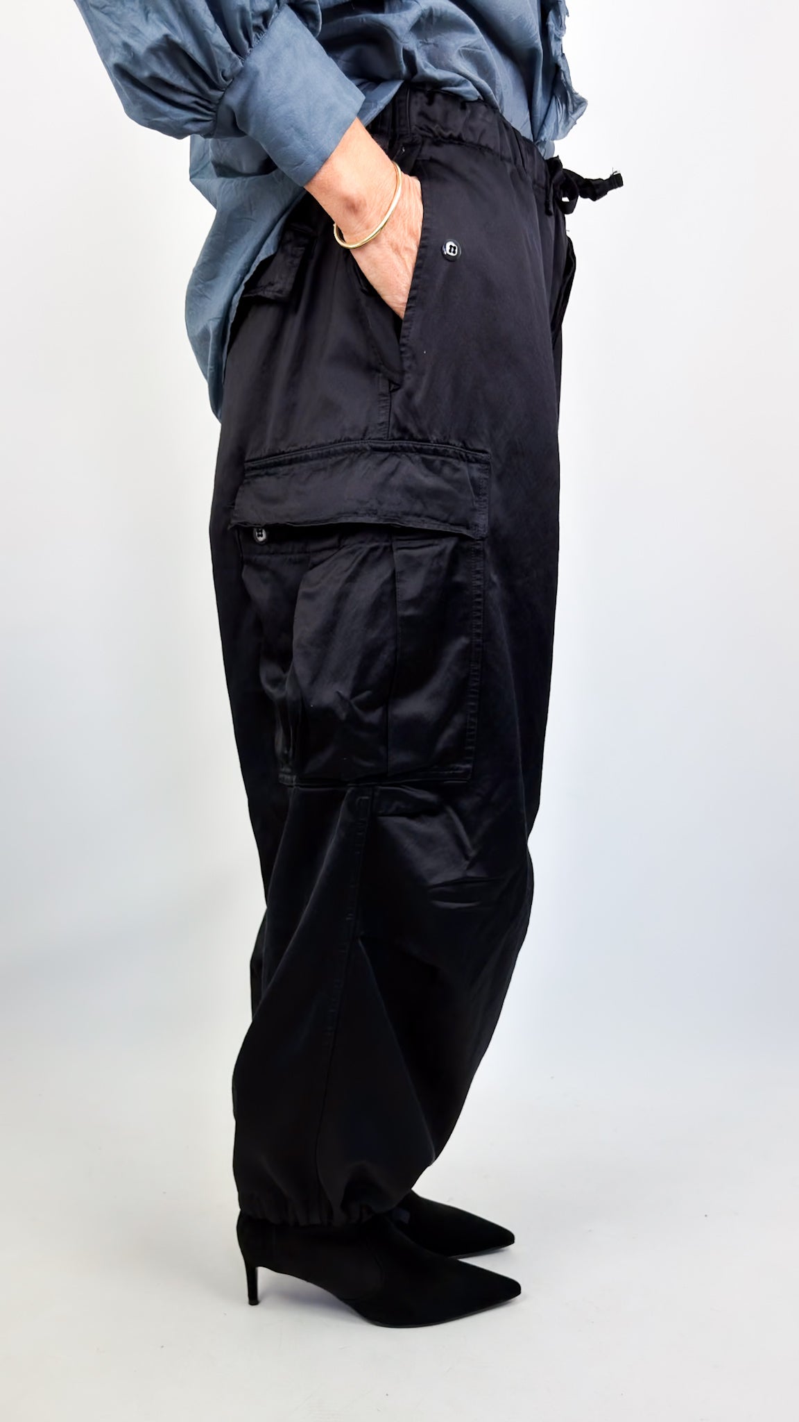 Toujours Baggy Trousers Navy