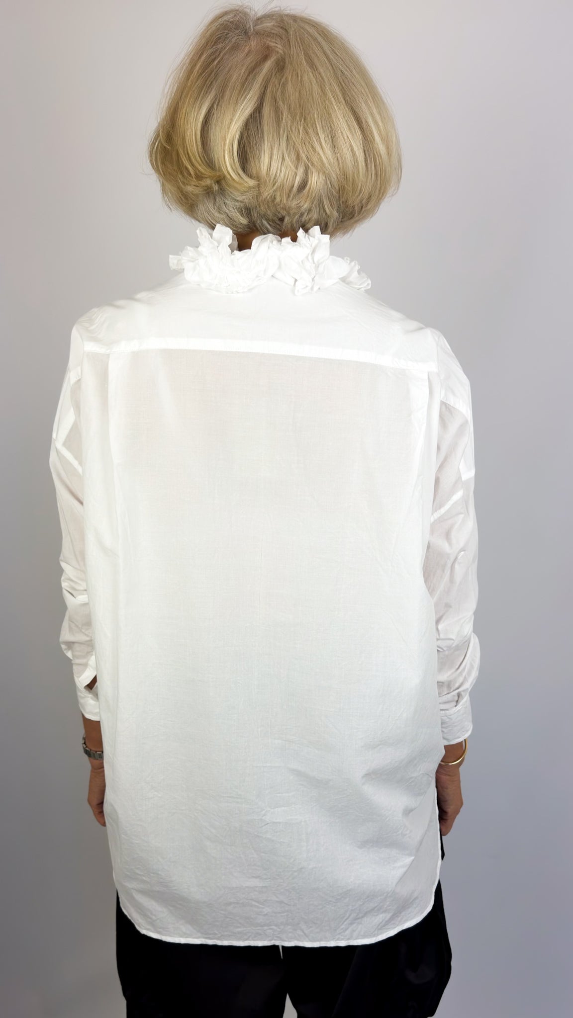 Toujours Ruffle Shirt White