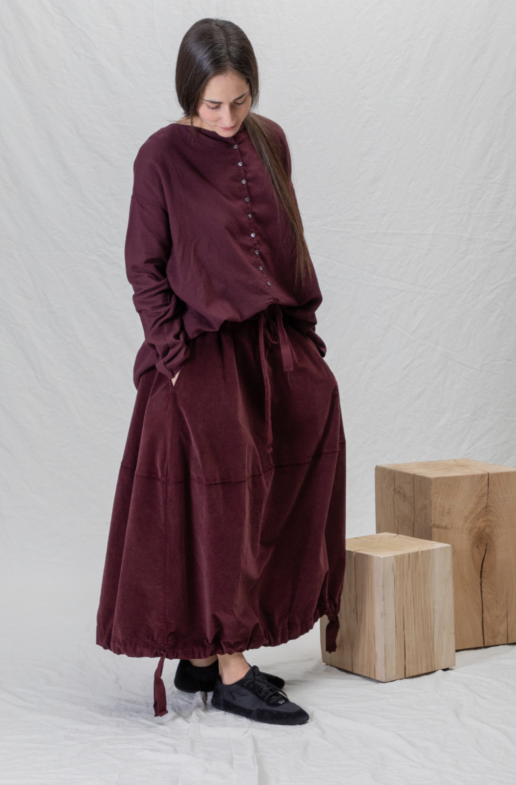 Album Di Famiglia V Balloon Skirt Wine PRE-ORDER
