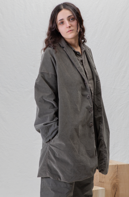 Album Di Famiglia V Long Blazer Oatmeal