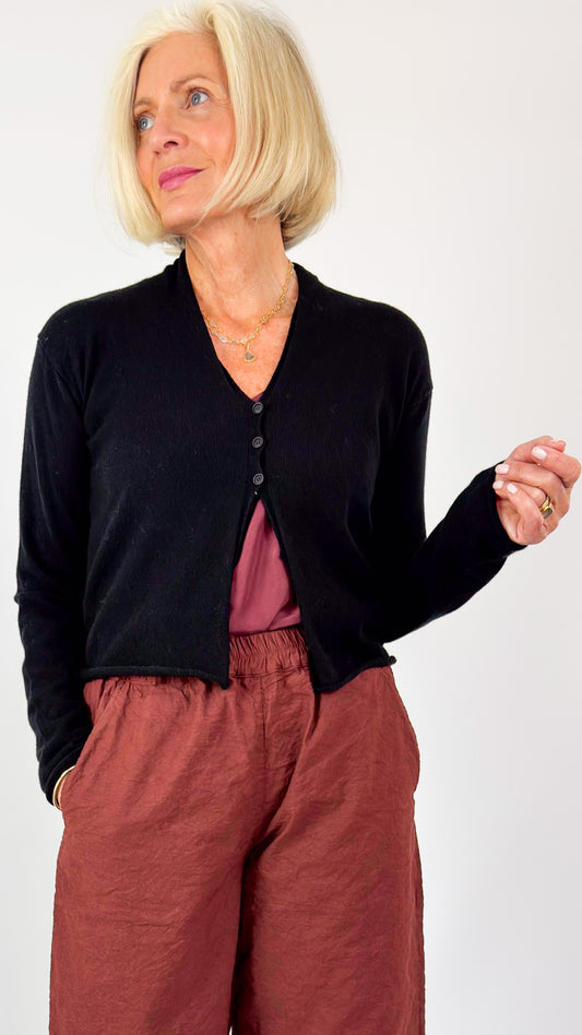 MJ Watson 643 Cardigan Black