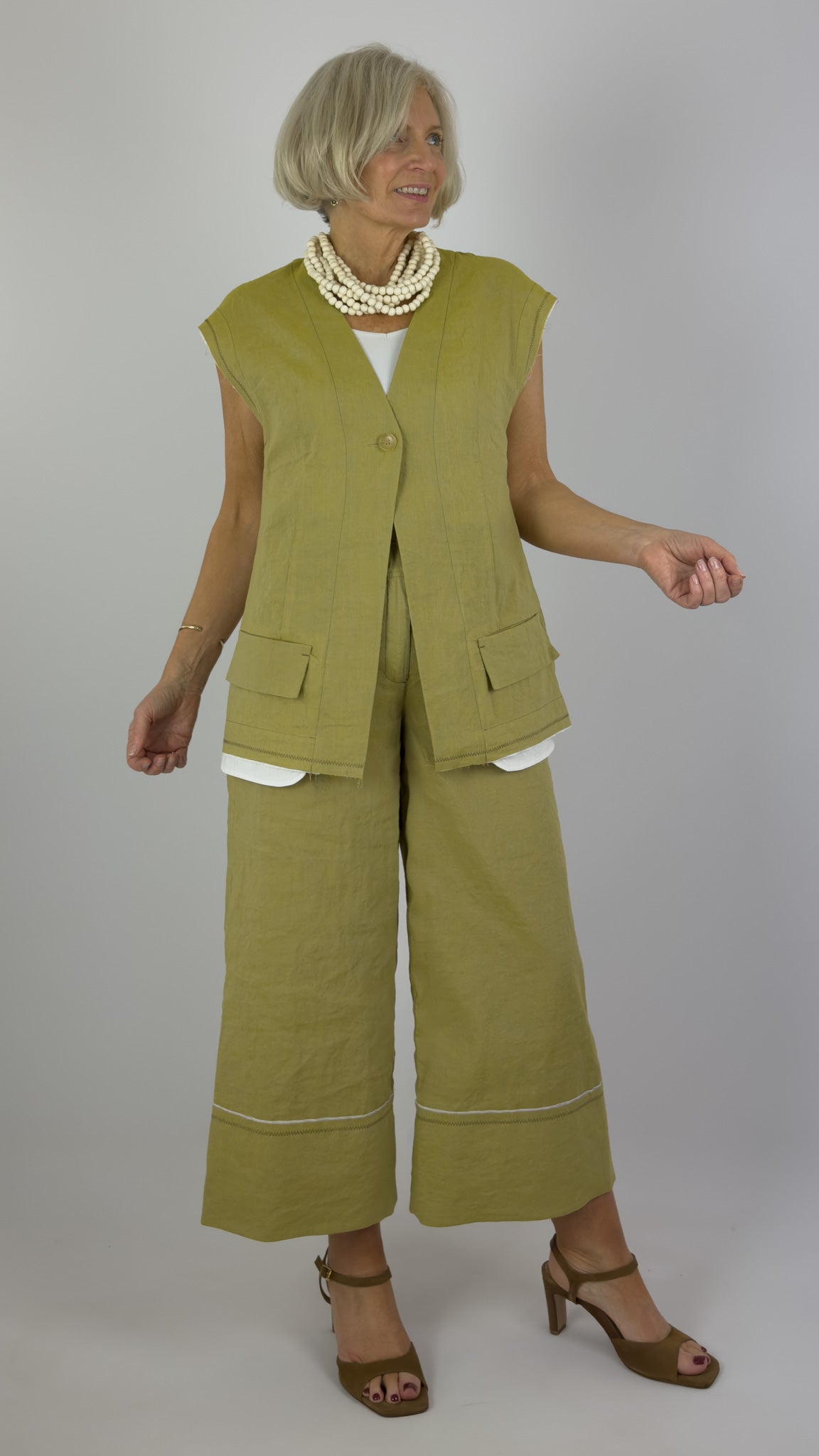 Annette Gortz Brig Waistcoat Khaki