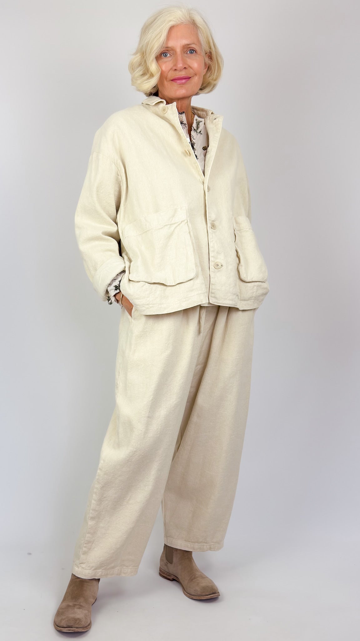 Pas De Calais 3475 Twill Jacket Natural