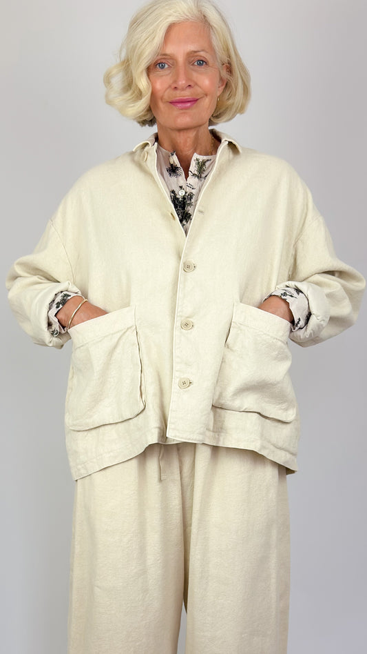 Pas De Calais 3475 Twill Jacket Natural