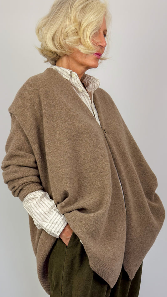 Pas De Calais 2707 Haori Cardigan Brown