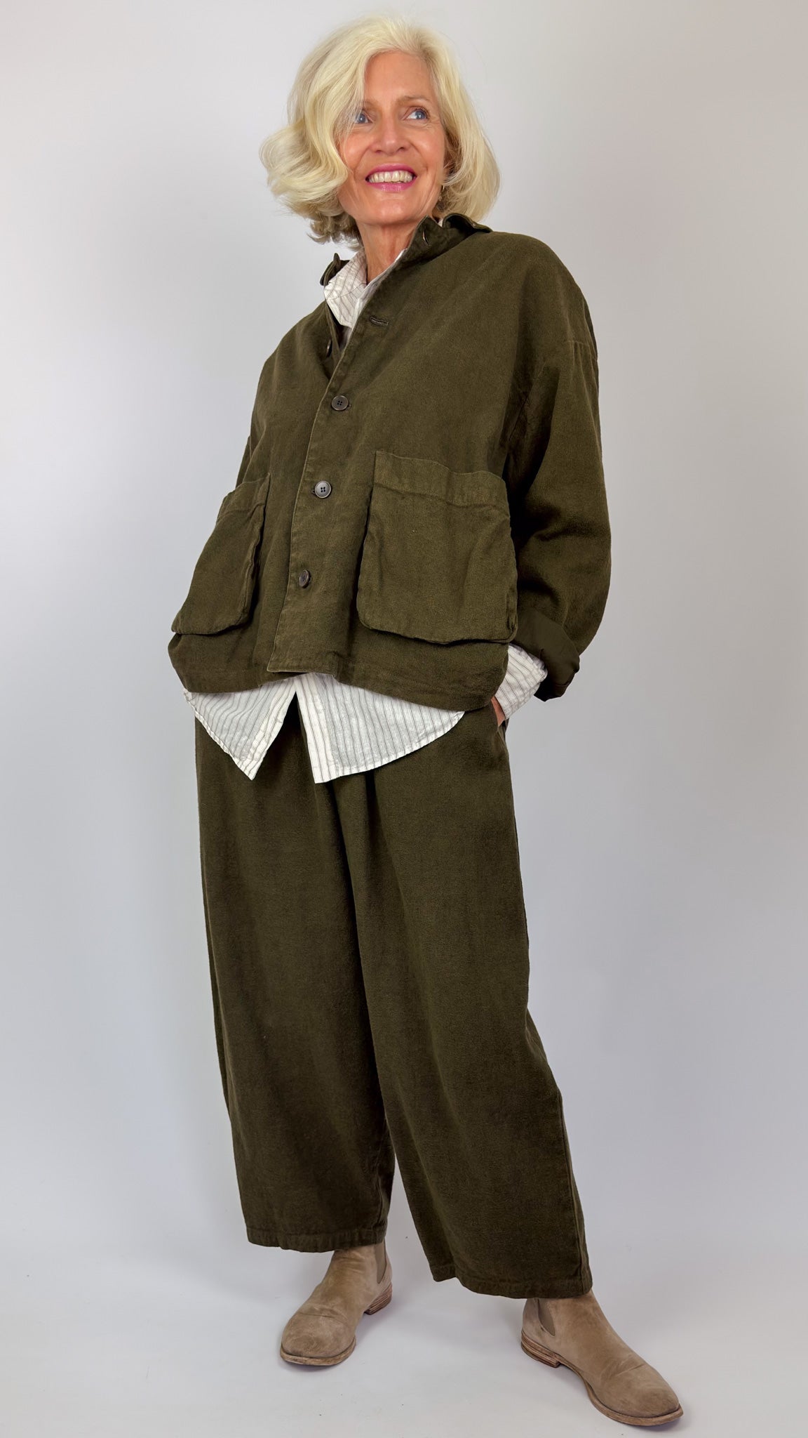 Pas De Calais 8744 Twill Trousers Khaki
