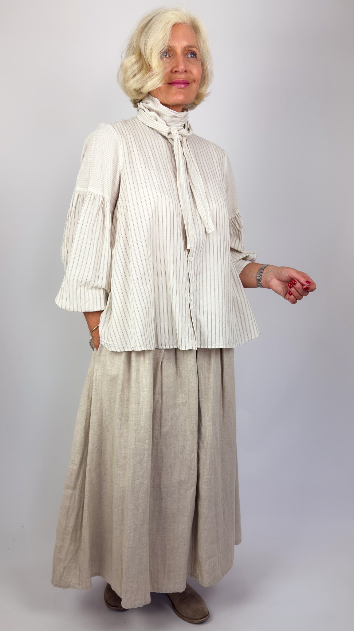 Pas De Calais 7492 Canvas Skirt Natural