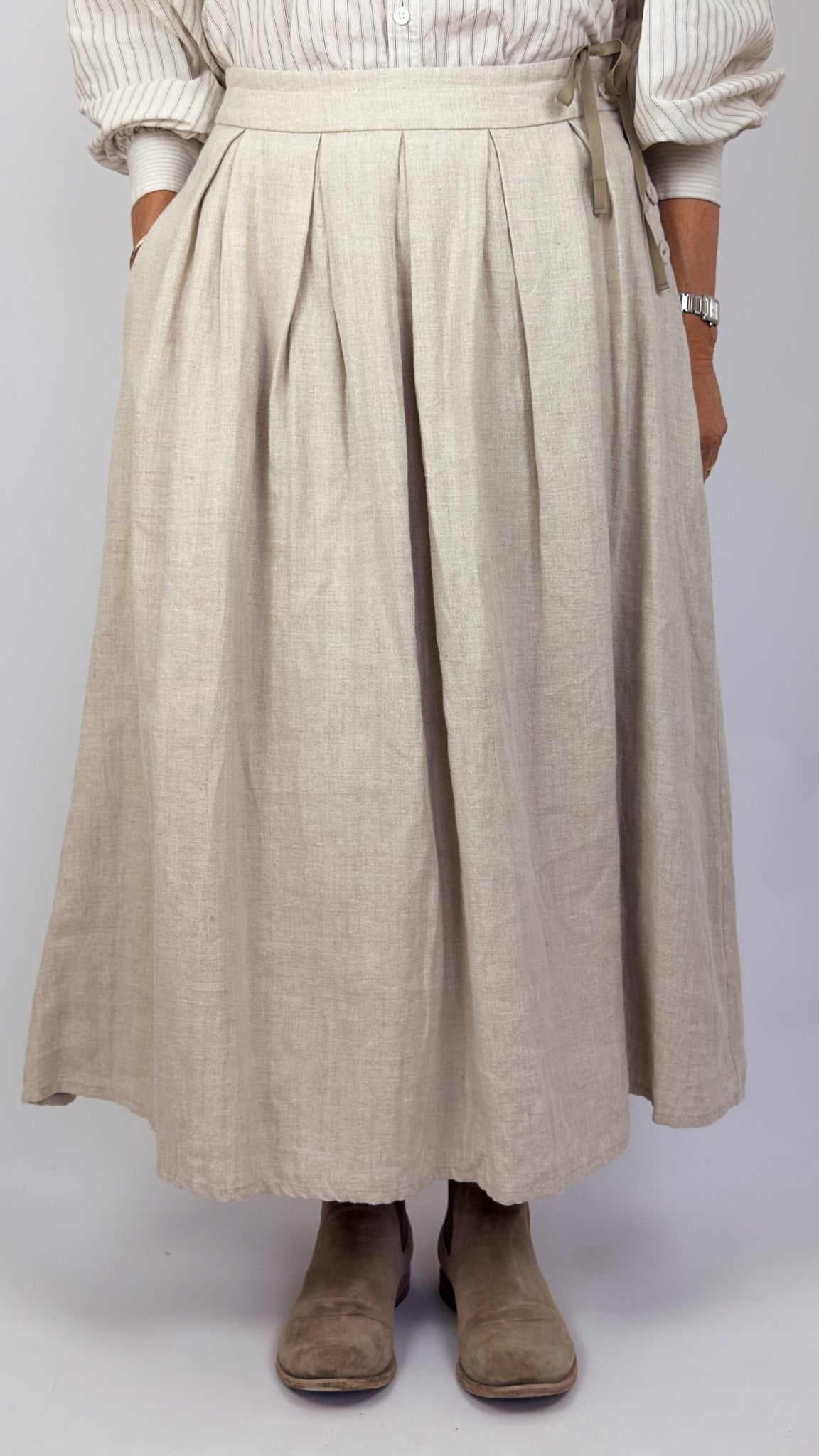 Pas De Calais 7492 Canvas Skirt Natural