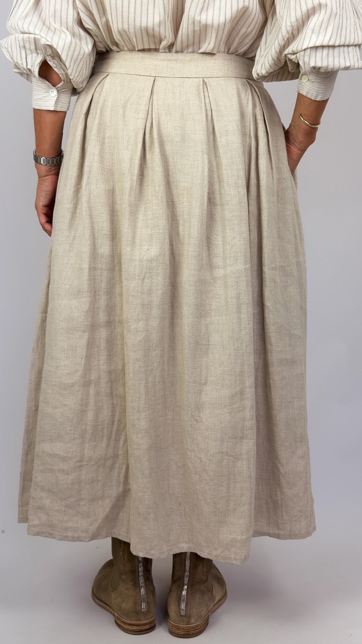 Pas De Calais 7492 Canvas Skirt Natural