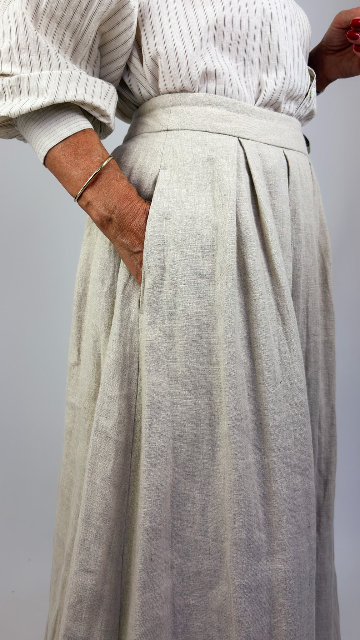 Pas De Calais 7492 Canvas Skirt Natural