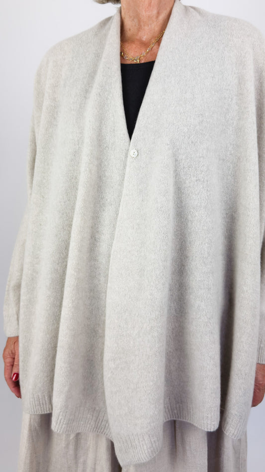 Pas De Calais 2707 Haori Cardigan Greige