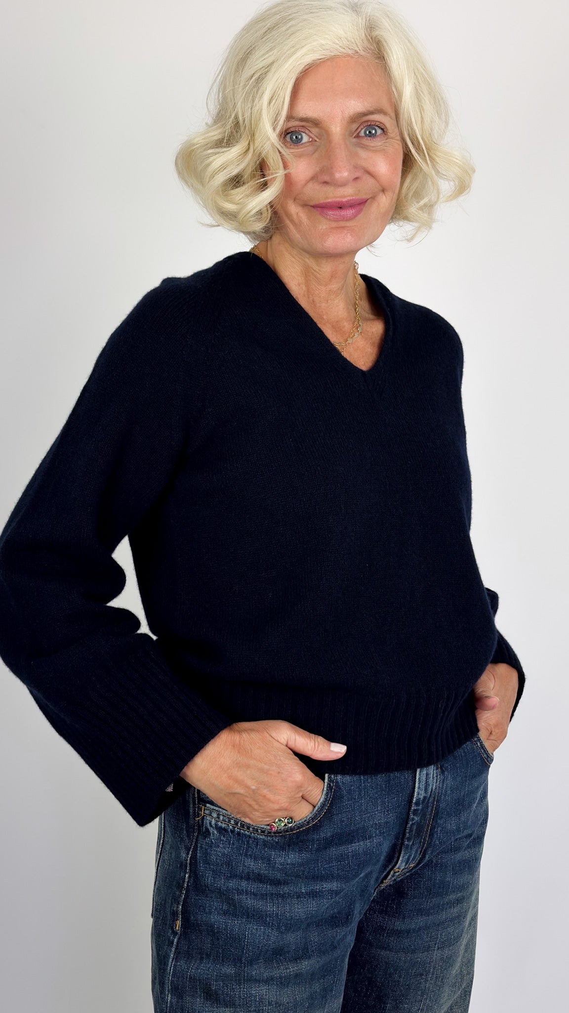Cordelia James Fran Jumper Nero/Navy