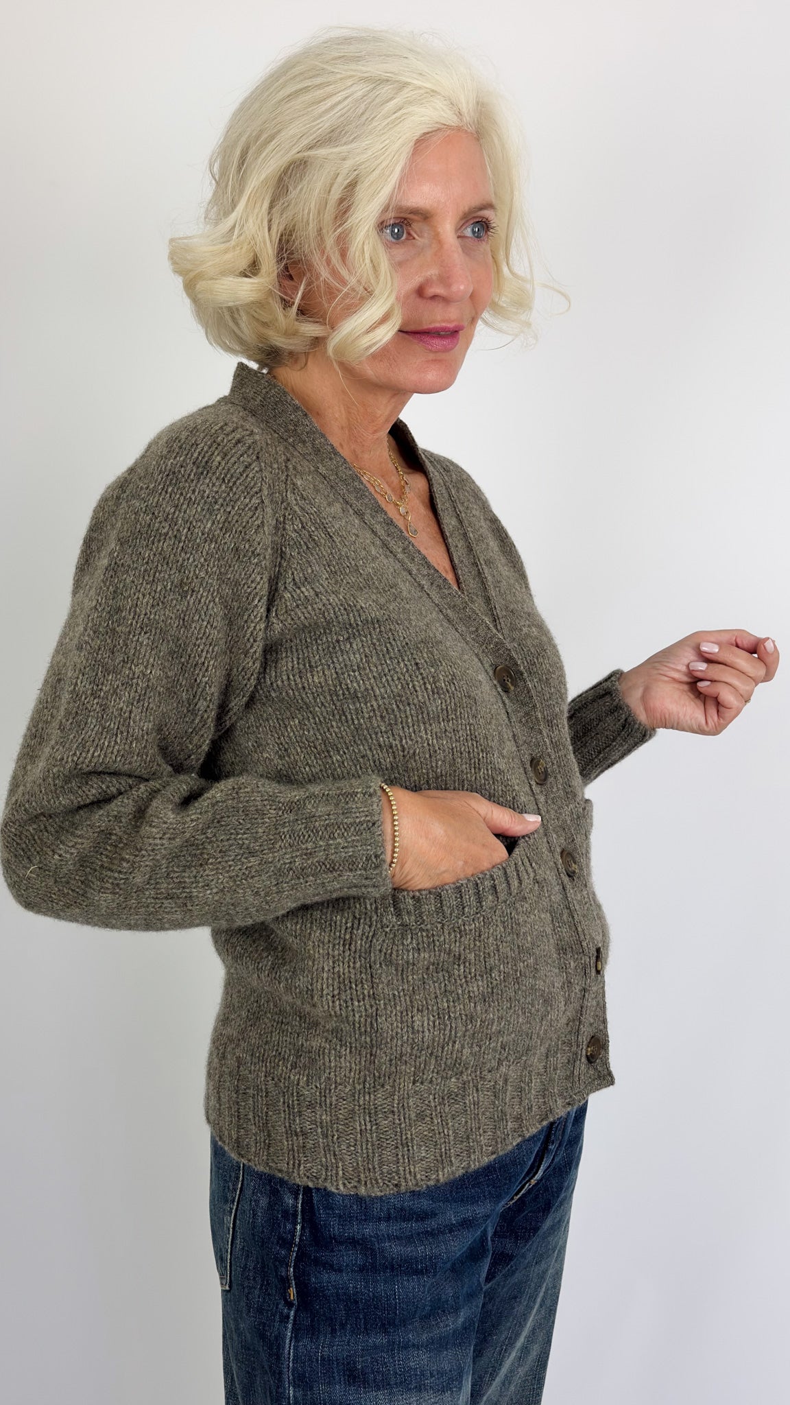 Cordelia James Freya Cardigan Fossil