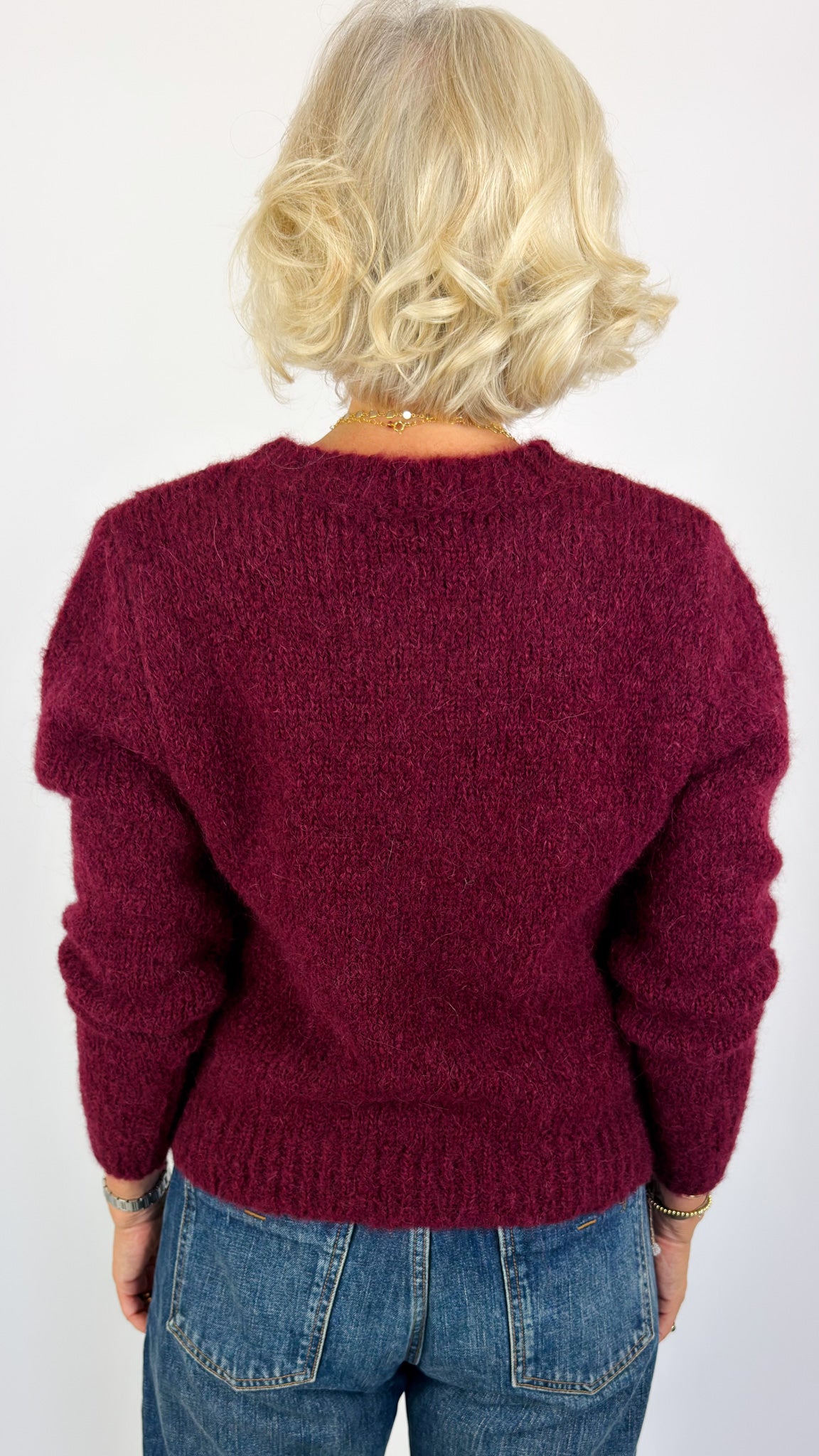 Sibin Linnegjerg Tallulah Cardigan Burgundy