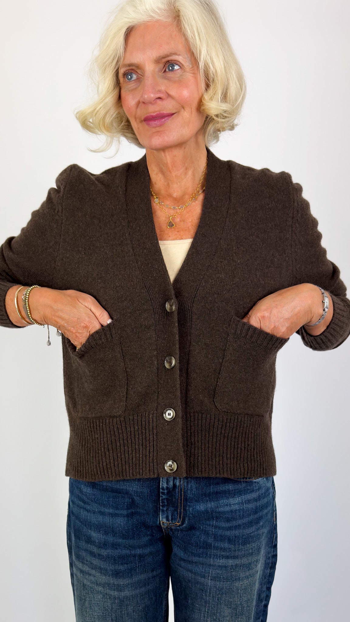 Sibin Linnebjerg Carole Cardigan Brown