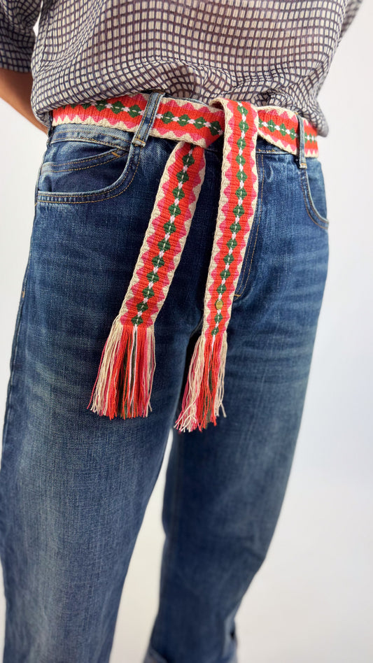 Guanabana 267 Belt Pink & Green
