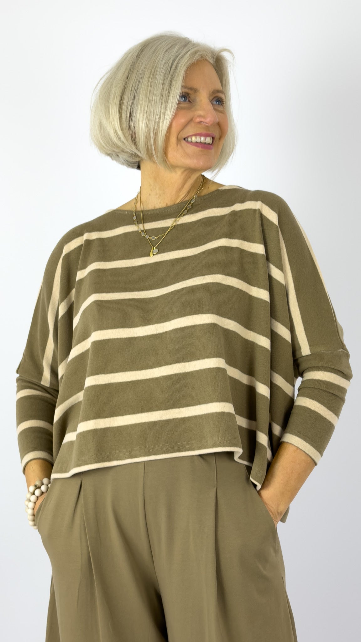 Mama b Kira Jumper Cumin Stripe