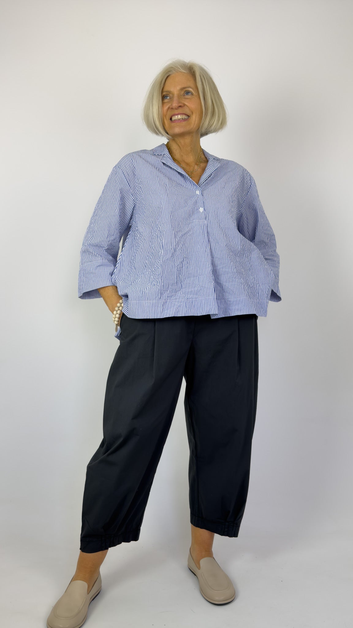 Mama b Ottobre Shirt Azzuro Stripe