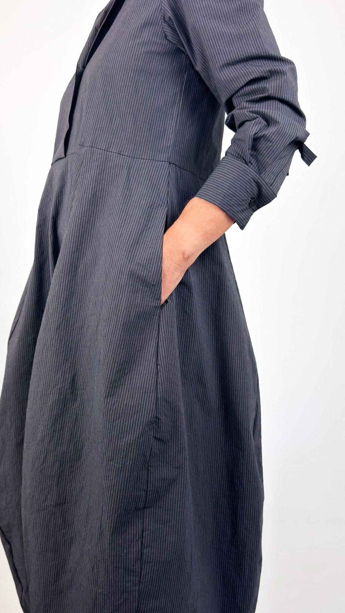 Bergfabel Letty Dress Grey Stripe