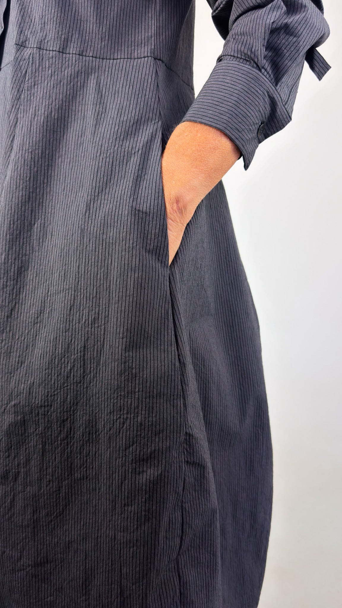 Bergfabel Letty Dress Grey Stripe